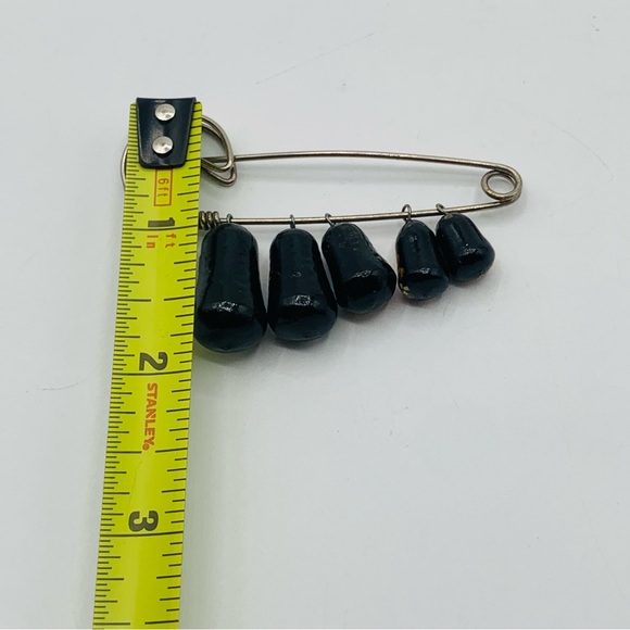 Vintage Russian Matryoshka Nesting Dolls Brooch Pin Wooden Hand Painted - Picture 8 of 8